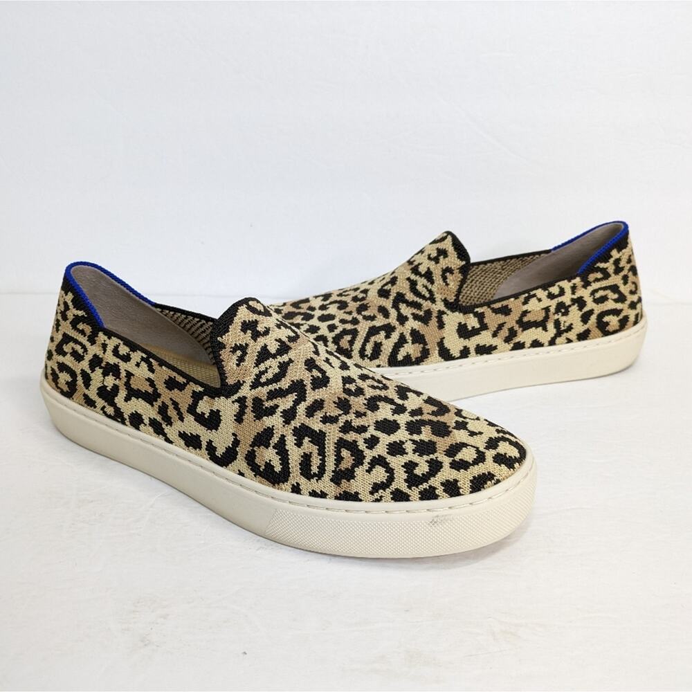 Rothy's The Sneaker Slip On 8 Desert Cat Animal Cheetah Camo Print Limited Print - Picture 2 of 15